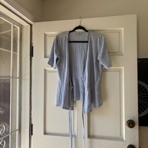 LOFT Light Blue Open-Front Tunic. SB2